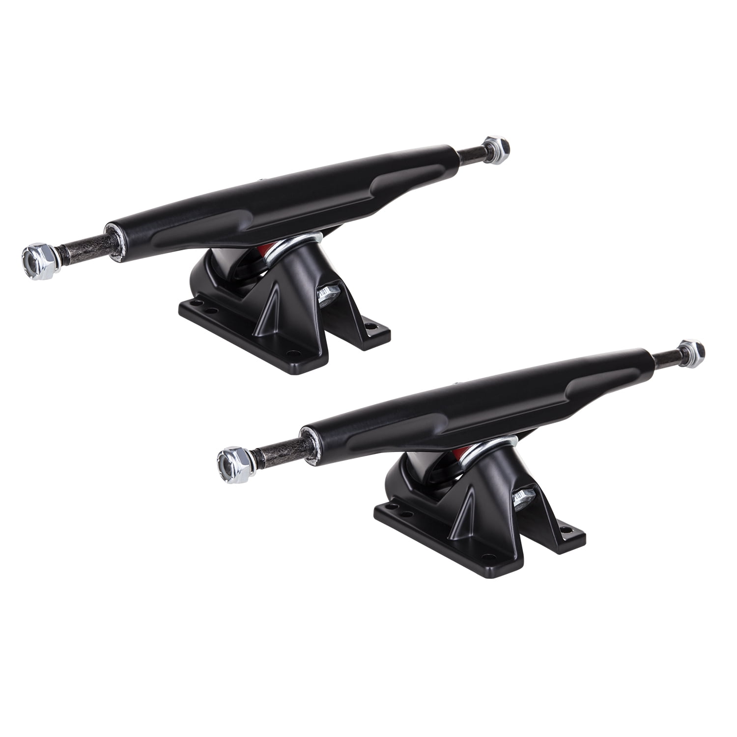 Longboard trucks and wheels combo 70mm clear red wheels white 180mm trucks
