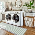 thumbnail image 6 of Flowers Kitchen Mat Set of 2, Cushioned Anti-Fatigue Non-Slip Floor Comfort Mats Kitchen Runner Rug 18x47.2in for Home, Office, Sink, Laundry, Green and Red Stripes Modern Art, 6 of 6
