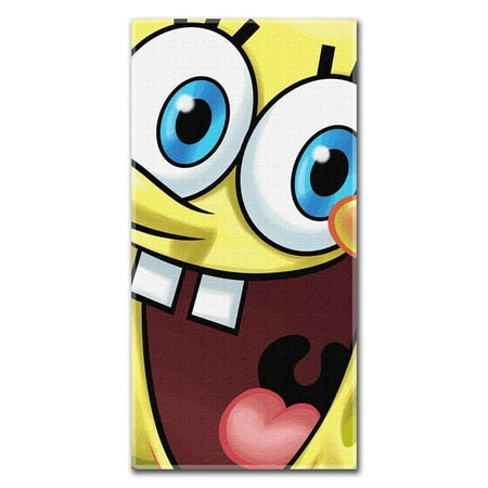 SpongeBob Big Smile 30x60 Fiber Reactive Cotton Beach (Spongebob Towels Best Price)