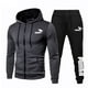 thumbnail image 2 of 2023 Nueva llegada Sudadera con capucha y pantalones deportivos negros con cremallera para hombre Chaquetas deportivas casuales de uso diario para hombre de alta calidad Traje de jogging, 2 of 4