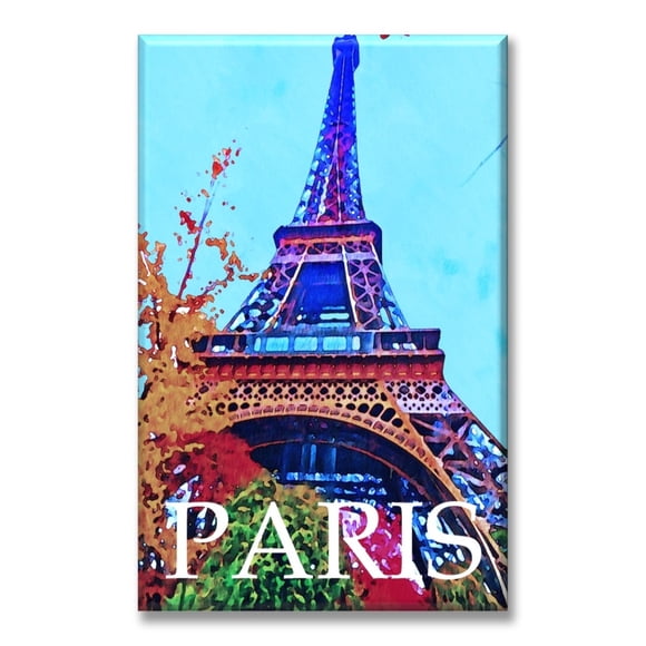 Cuadro Canva Pixtreats listo para Colgar tipo galería Acuarela Paris 50X75 cm