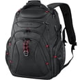 thumbnail image 1 of Mochila KROSER para portátil de viaje de 17,3", repelente al agua, negra, 1 of 8