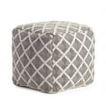 thumbnail image 3 of Anji Mountain Carondelet 20" Square Pouf Ottoman Black & Ivory, 3 of 7
