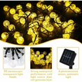thumbnail image 2 of Cadena de luces solares para exteriores, luces de globo de cristal, resistentes al agua, encendido y apagado automático, 8 modos diferentes, fácil de instalar, funciona con energía solar, de larga, 2 of 5