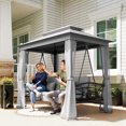 thumbnail image 2 of Outsunny 3 Person Outdoor Patio Daybed with Mesh Mosquito, Grey, 2 of 10