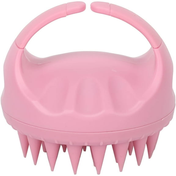 Scalp Massager Shampoo Brush, Soft Silicone Scalp Brush Hair Scrubber, Shampoo Scrubber, Hair Washing Scalp Exfoliator Brush for Dandruff Removal and Hair Growth (Pink)