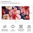 thumbnail image 2 of Fragmented Flowers Chic Chiffon Hair Scarf for Women - 180*73 (70.86*28.7in) Translucent Silk Wrap - Light and Breathable Fashion Headband Accessory, 2 of 6