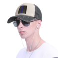 thumbnail image 5 of Men Women Group Of Thin Blue Line Flag Distressed Twill Cotton Baseball Cap Vintage Adjustable Dad Hat, 5 of 7