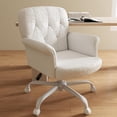 thumbnail image 4 of Office Chair, Plush Fabric for All-Day Comfort, Adjustable Height & 360 °   Swivel, Ergonomic Back Support - Ideal for Home Office, Vanity & Living Room, 4 of 5