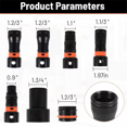 thumbnail image 2 of Dust Collection Hose Adapter Kit(7pcs) for Most Woodworking Power Tools,,and Shop Vacuums, for Dust Collection, 2 of 7