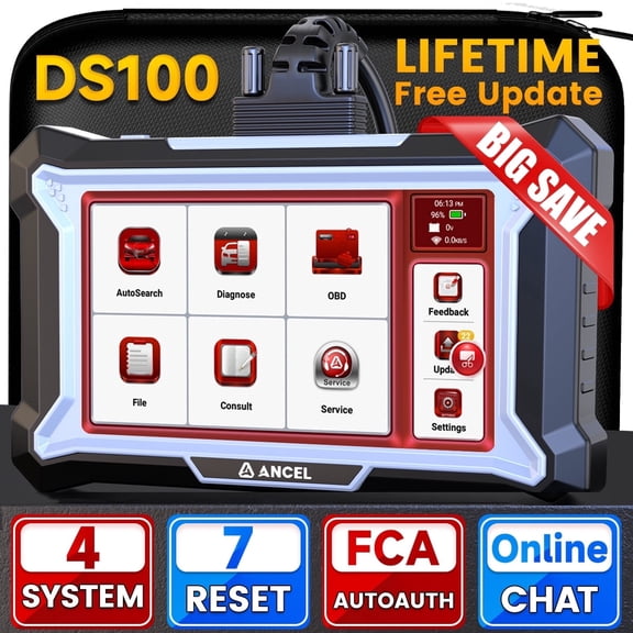 ANCEL OBD2 Scanner Car Engine ABS SRS AT Diagnostic Check Engine Code Reader EPB/BMS/SAS/ETS/OIL Reset, Car Diagnostic Tool Lifetime Free Update, Online Customer Service