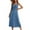 Blue, variant on ZZwxWA Womens Summer Dresses 2025 Sleeveless Button Down Smocked Empire Waist Casual A-Line Swing Midi Dress Sundress
