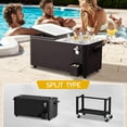 thumbnail image 6 of AEGFKD80 Quart Rolling Ice Chest, Portable Bar Drink Cooler with Catch Basin, Bottom Storage Tray and Bottle Opener for Patio Party BBQ Beach Activities, 6 of 10