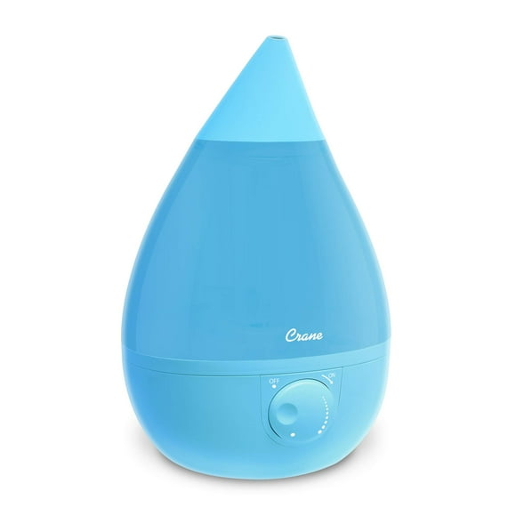 Crane Ultrasonic Humidifiers for Bedroom and Office, 1 Gallon Cool Mist Air Humidifier for Large Room and Home, Humidifier Filters Optional, Aqua