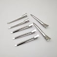 thumbnail image 2 of 12 Piezas Pinzas para el Cabello de Cocodrilo, Pasador de Cocodrilo de Metal, Pinzas para el Cabello con Dientes Profesionales para Mujeres y Niñas, Manualidades, Horquillas para el Cabello -Plata JM, 2 of 5