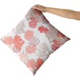 thumbnail image 2 of Set of 2 Nautical Throw Pillow Covers Ocean Coral Orange and White Beach Coastal Modern Decorative Pillow Cases Home Decor Summer Square 18x18 Inches Pillowcases, 2 of 6