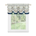 thumbnail image 2 of Achim Tattersall Tuck Valance with Buttons - 58x14 - Navy, 2 of 4