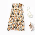 thumbnail image 2 of Falda de cintura estampada de moda Vestido largo de seda Novedad de verano 2022 Falda de seda auténtica de Southern Oil Factory para mujer, 2 of 5