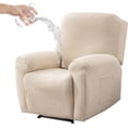 thumbnail image 1 of Recliner Slipcovers -Pieces Lazyboy Recliner Covers Recliner Couch Covers Recliner Chair Cover Non Slip Reclining Slipcovers with Storage Pockets Furniture Protector for Living Room, 1 of 6