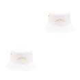 thumbnail image 4 of Minnieouse Verano Playa Algodón Sombrero de protección solar Sombreros al aire libre Gorra plegable portátil Regalos Accesorio Picnic Sporting Blanco Blanco 2piezas Minnieouse CBP271145, 4 of 5