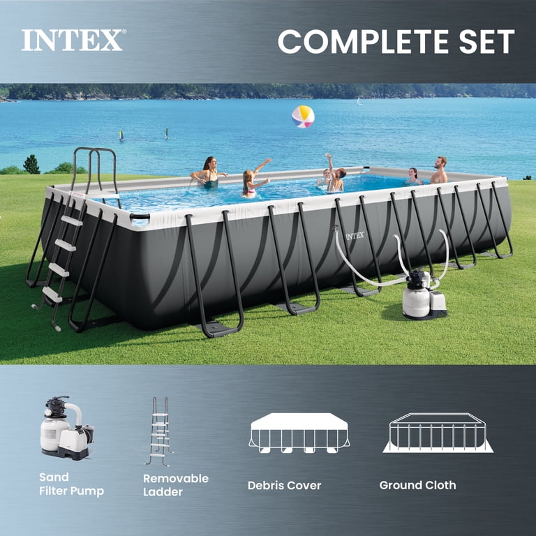 Intex Ultra Frame 12'x24' Rectangular Pool with Pump, Metal Frame