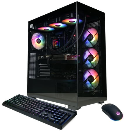CyberPowerPC Gamer Supreme Gaming Desktop, AMD Ryzen 7 9800X3D, NVIDIA GeForce RTX 5070 Ti 16GB, 32GB DDR5, 2TB SSD, Black, SLC7700WST