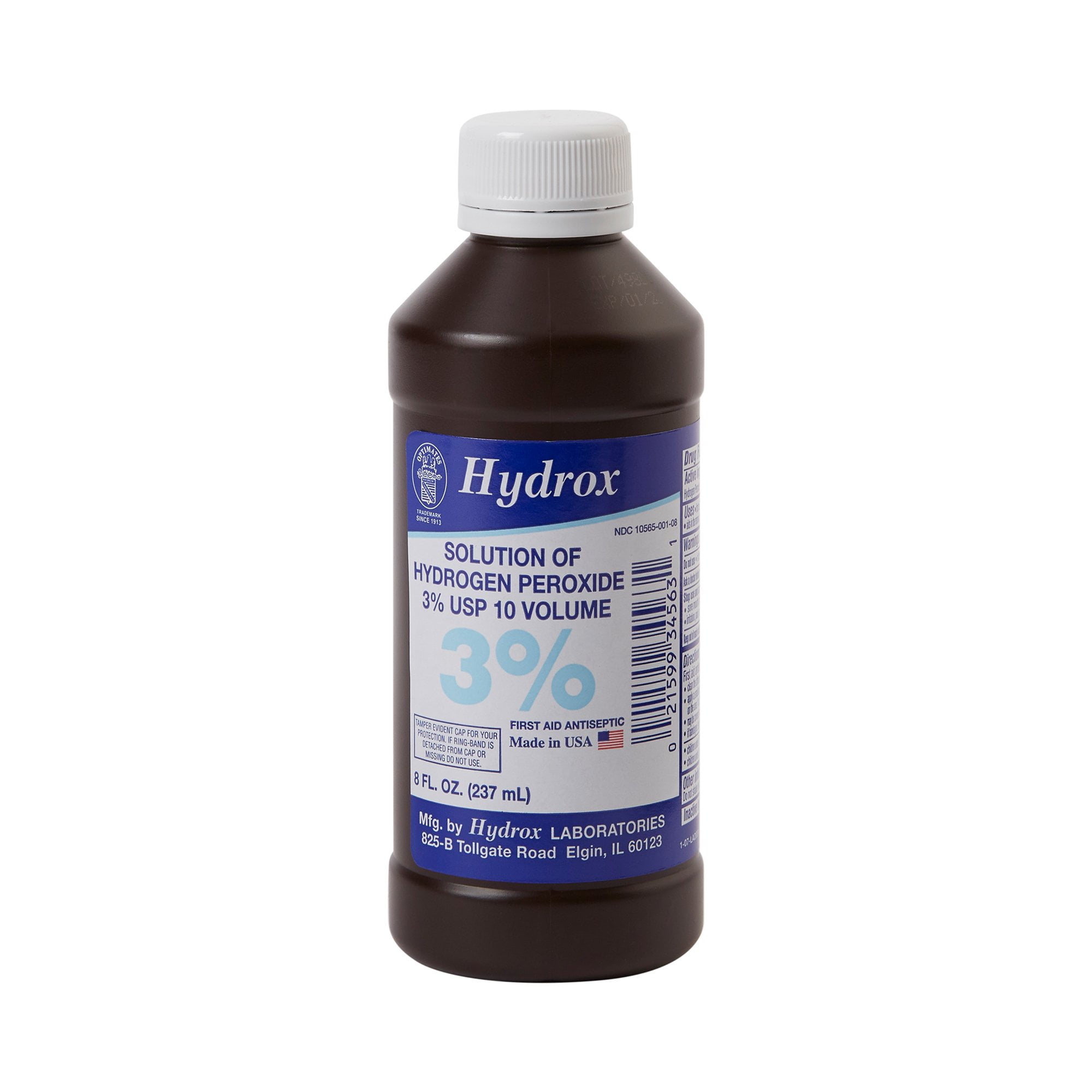 McKesson Antiseptic Hydrogen Peroxide 8 oz. Bottle Topical Liquid 3% Strength