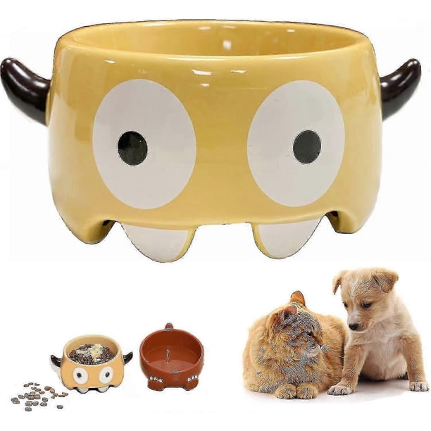 2026 Ceramic Cat Bowls, Unique Cartoon Style Pet Food And Water Bowl, Small Dog And Cat Bowl, Spill-free Ceramic Cat Water Bowl, Dishwasher And Microw