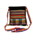 thumbnail image 2 of Peruvian Multicolored Tribal Pattern Material Slim Lightweight Square Fringe Purse Crossbody Bag - Handmade Boho Accessories, 2 of 2