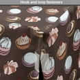 thumbnail image 4 of Dessert Dog Crate Cover, Digital Sketches of Cupcakes and Other Cake Types with Frosting on Top, Easy to Use Pet Kennel Cover Small Dogs Puppies Kittens, 7 Sizes, Dark Taupe Multicolor, by Ambesonne, 4 of 6