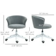 thumbnail image 3 of Vinsetto Fluffy Office Chair with Adjustable Height, Armless, Grey, 3 of 10