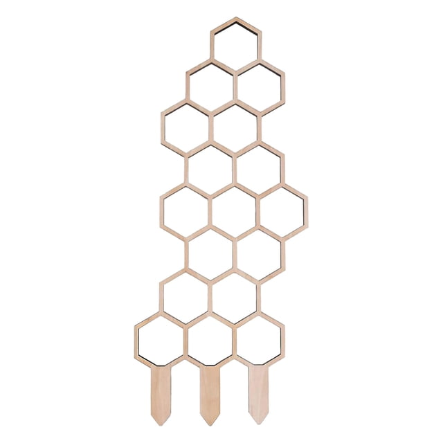 Leojiow pour Intérieur Petit Pot en Bois avec Couche de Protection Vignes et Design de Forme Géométrique 41Cm Utilitaire
