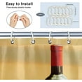 thumbnail image 3 of Vintage Grape Wine Glass Shower Curtain Fabric Shower Curtain Set with 12 Hooks Waterproof 72 * 72 Inches for Bathroom Beach Caravan Hotel, 3 of 6