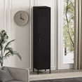 thumbnail image 2 of Naomi Modern 15 Single Locker Storage Cabinet with 5 Adjustable Shelves in Black, 2 of 12
