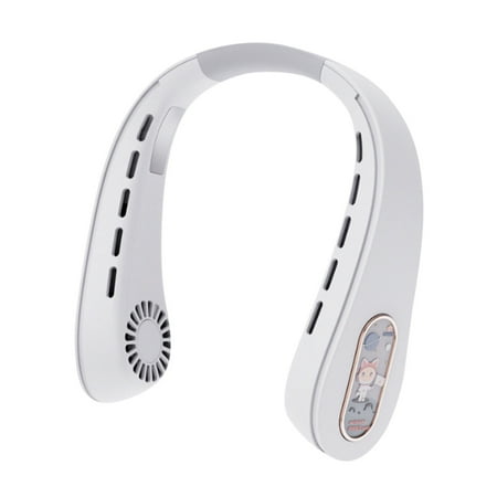 

amlbb Neck Fan Leafless Hanging Fan Refrigeration Outdoor Usb Charging Portable Lazy Hanging Neck Small Fan Turbine on Clearance