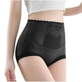 thumbnail image 2 of Ashirexll Womens Cotton Underwear, High Waisted Underwear for Women, Solid Color Lace Floral High Waist High Elastic Tummy Control Panties, 2 of 4