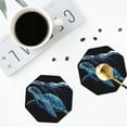 thumbnail image 5 of Balery 4 Pcs Ocean Turtleleather Coasters Set, Drink Table Cup Coasters For Living Room Kitchen Coffee Decor, 5 of 9