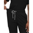 thumbnail image 5 of Scrub for Women Scrubs Top with Classic V-Neck Jogger Pants Medical Nursing Uniform Scrub Set Black XXL, 5 of 8