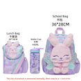 thumbnail image 3 of Mochila escolar australiana genuina Smiggle con forma de conejo ángel morado, mochila mediana para niños, taza de agua, estuche retráctil para bolígrafos, regalo para estudiantes, 3 of 5
