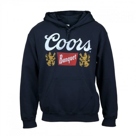 Coors 40762-Medium Coors Banquet Mens Navy Blue Hoodie - Medium