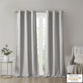 thumbnail image 4 of SunSmart Como Panneau de Fenêtre Occultant en Tissu Polyester Gris, 4 of 15