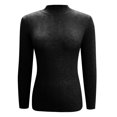 thumbnail image 5 of TRUBKH Fall Outfits for Women Mock Neck Top Long Lantern Sleeve Tunic Tops Blouse Layered Sweaters Fall Sweaters for Women Womens Thermal Tops Pullover Top Lightweight Sweater Teacher Black M, 5 of 6