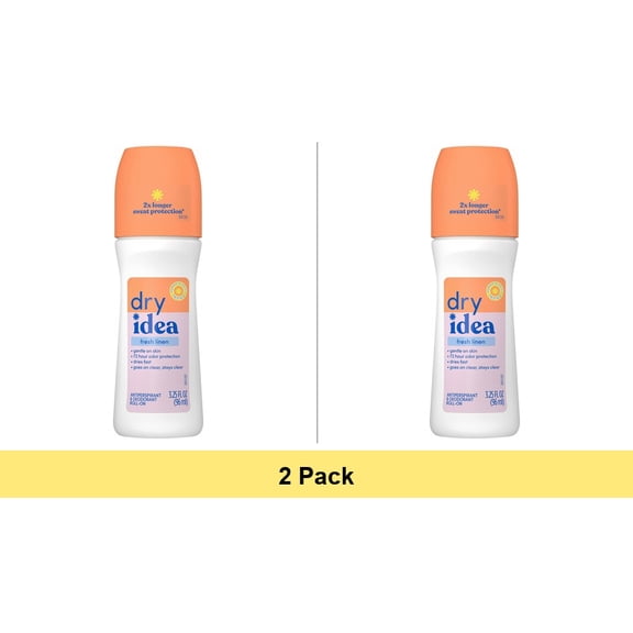 Dry Idea Anti-Perspirant Deodorant Roll-On Advanced Dry Fresh Linen 3.25 Oz - 2 Pack
