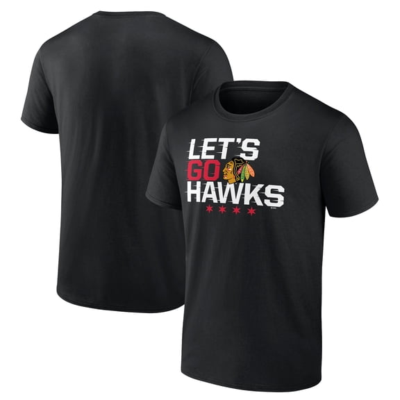 Men's Black Chicago Blackhawks Shout Out T-Shirt