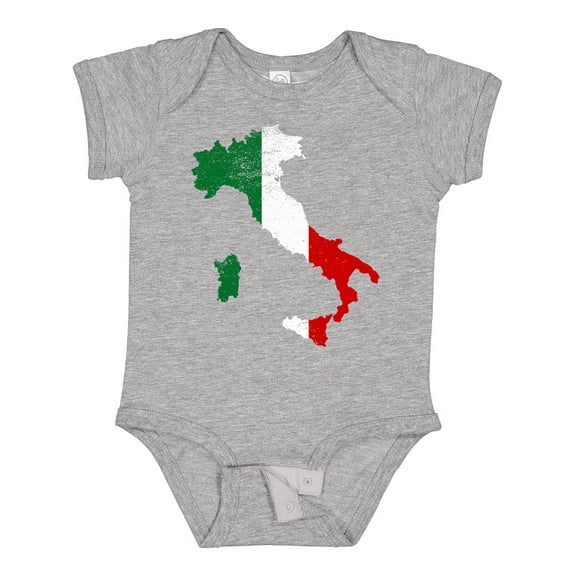 Inktastic Italian Map Flag Boys or Girls Baby Bodysuit