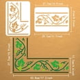 thumbnail image 2 of 2PCS Ivy Medieval Border Painting Stencil 8.3x11.7 inch Large Ivy Vines Stencil for Painting Leaf Leaves Drawing Template Plants Theme Stencil for DIY Home Wall Furniture Decoration, 2 of 7