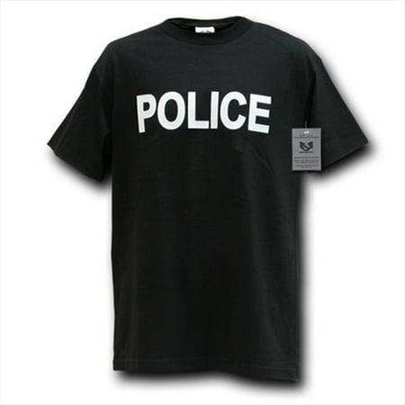 J25-POL-BLK-02 Law Enforcement Training Shirt, Police, Black, Medium