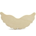 thumbnail image 1 of 10 Pcs 4" Wide x 1-3/4" Tall x 1/8" Thick Ruffled Wing Cutouts made from birch plywood. Cutout Shapes including wings, angels, christmas shapes & many in stock & available at wholesale prices., 1 of 1
