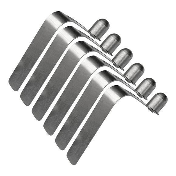 6 clips de resorte para remos de kayak, de un solo botón, de un solo extremo, resistentes y profesionales, con pasador de tubo de bloqueo, clips para 8 mm