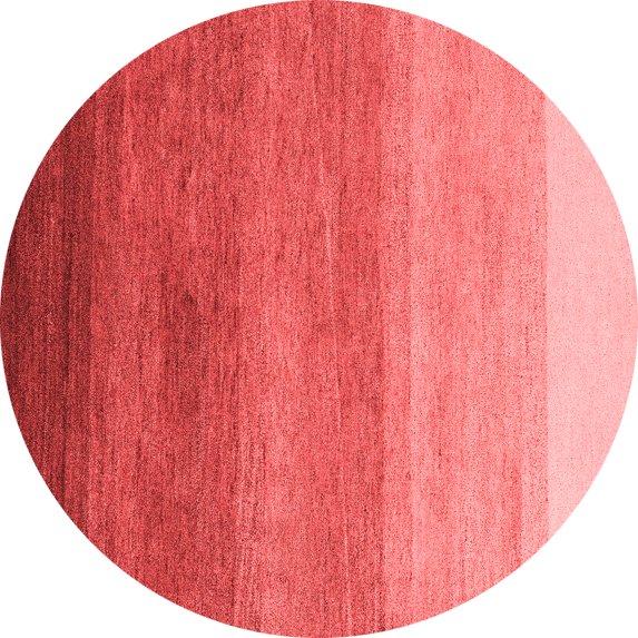 Ahgly Company Machine Washable Indoor Round Abstract Red Modern Area Rugs, 8' Round